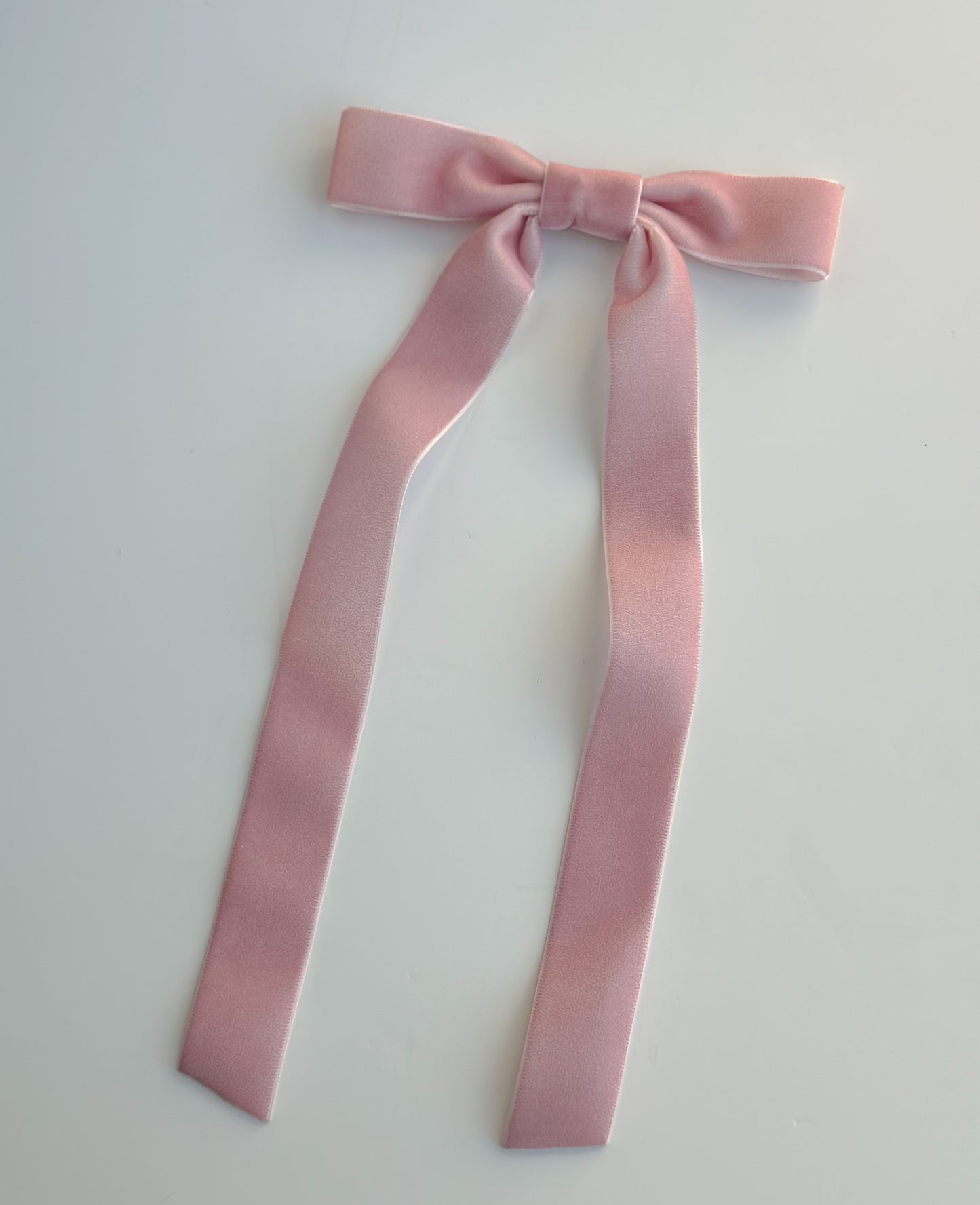 Dusty rose 1”  velvet hair bow