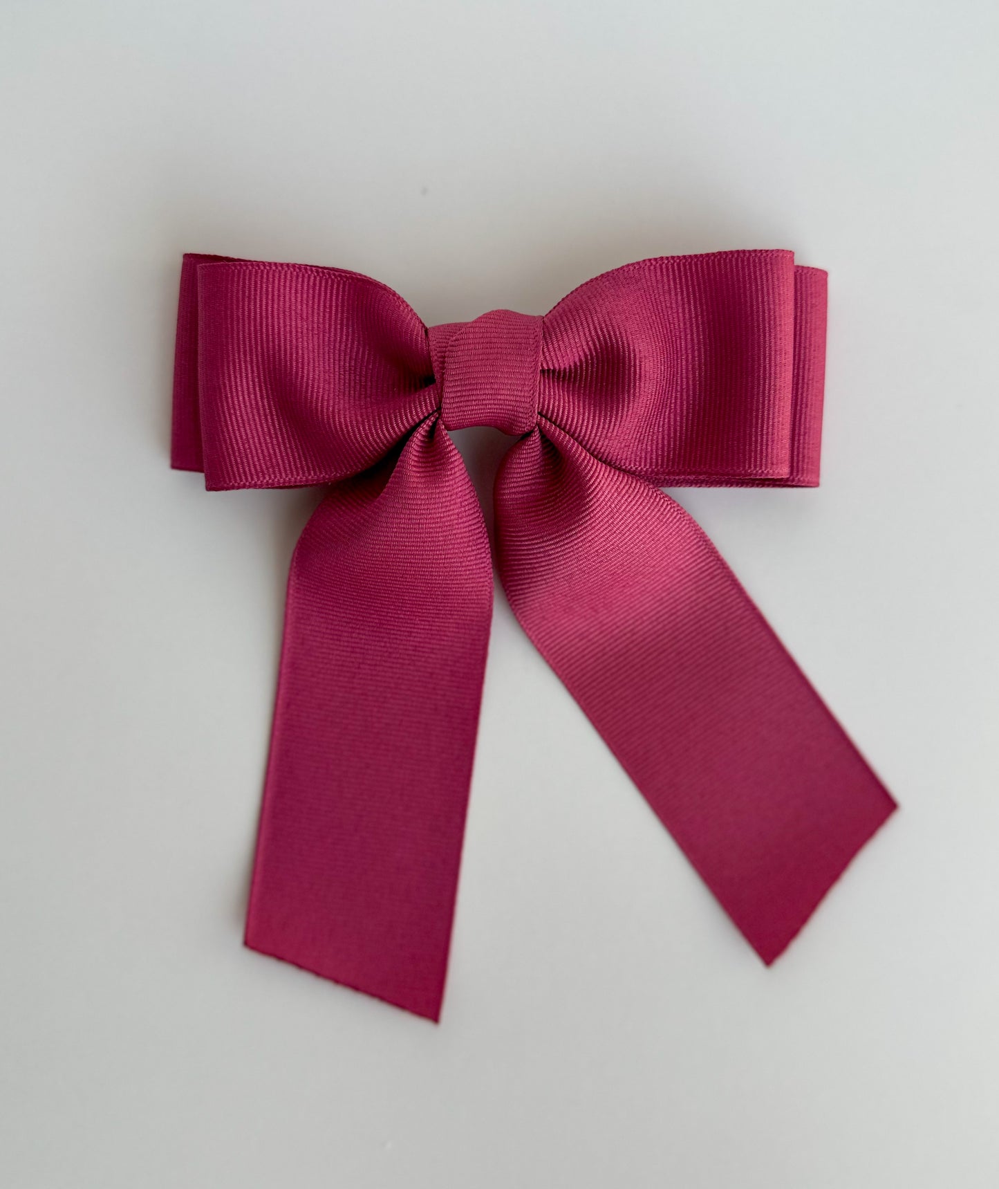 Deep mauve Small solid grosgrain ribbon bows