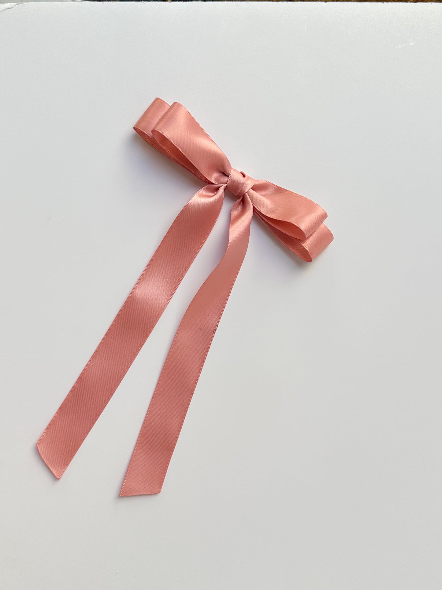 Rose Gold Small Hair Bow , short length