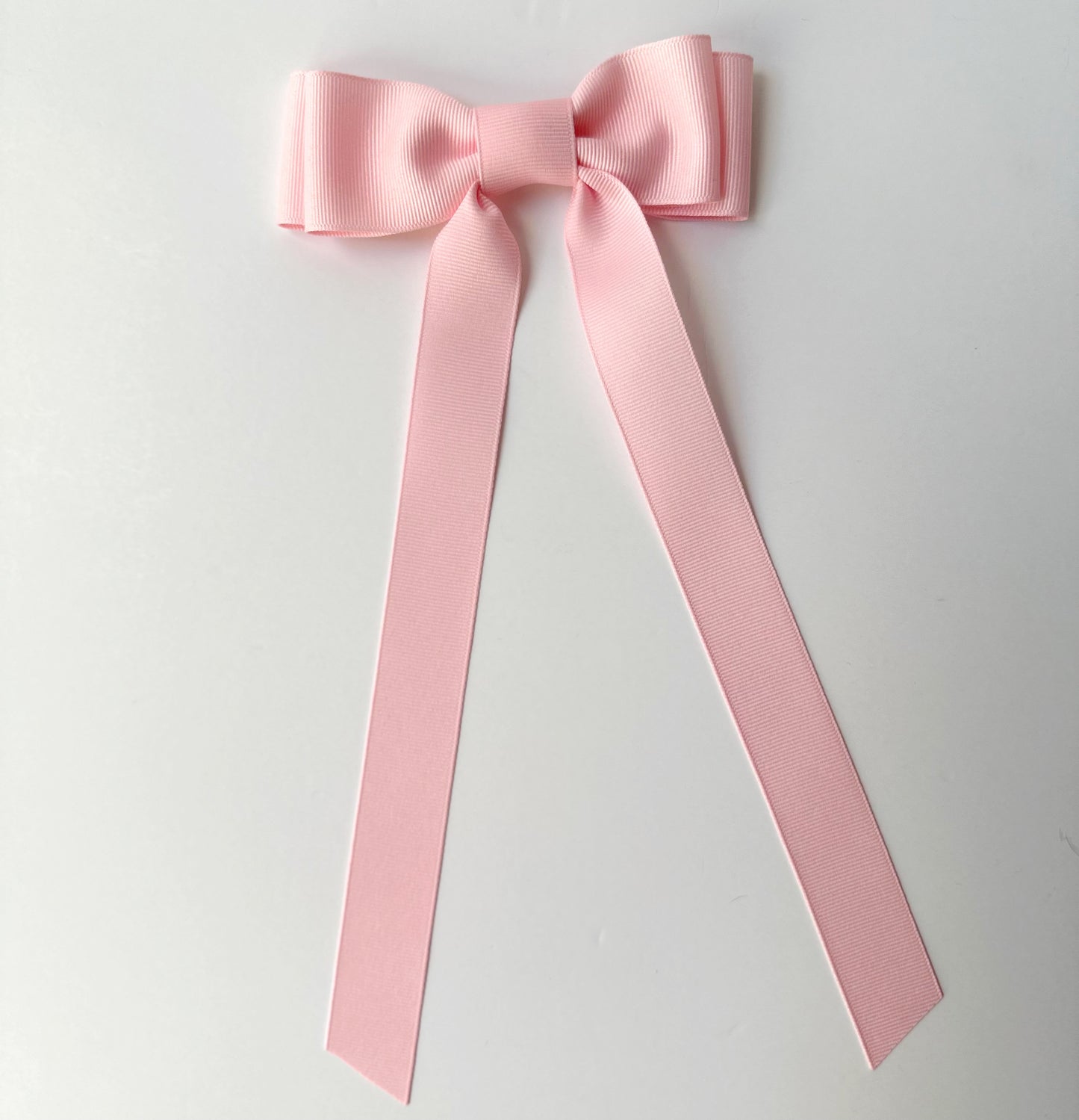 Baby pink solid grosgrain ribbon bows