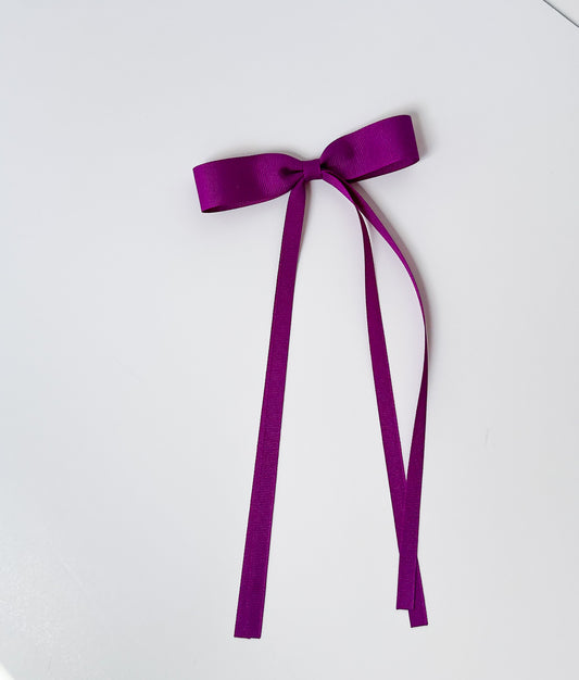 Royal orchid Small grosgrain multi ribbon bows