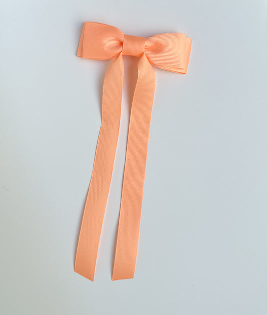 Peaches ‘n Cream solid grosgrain ribbon bows