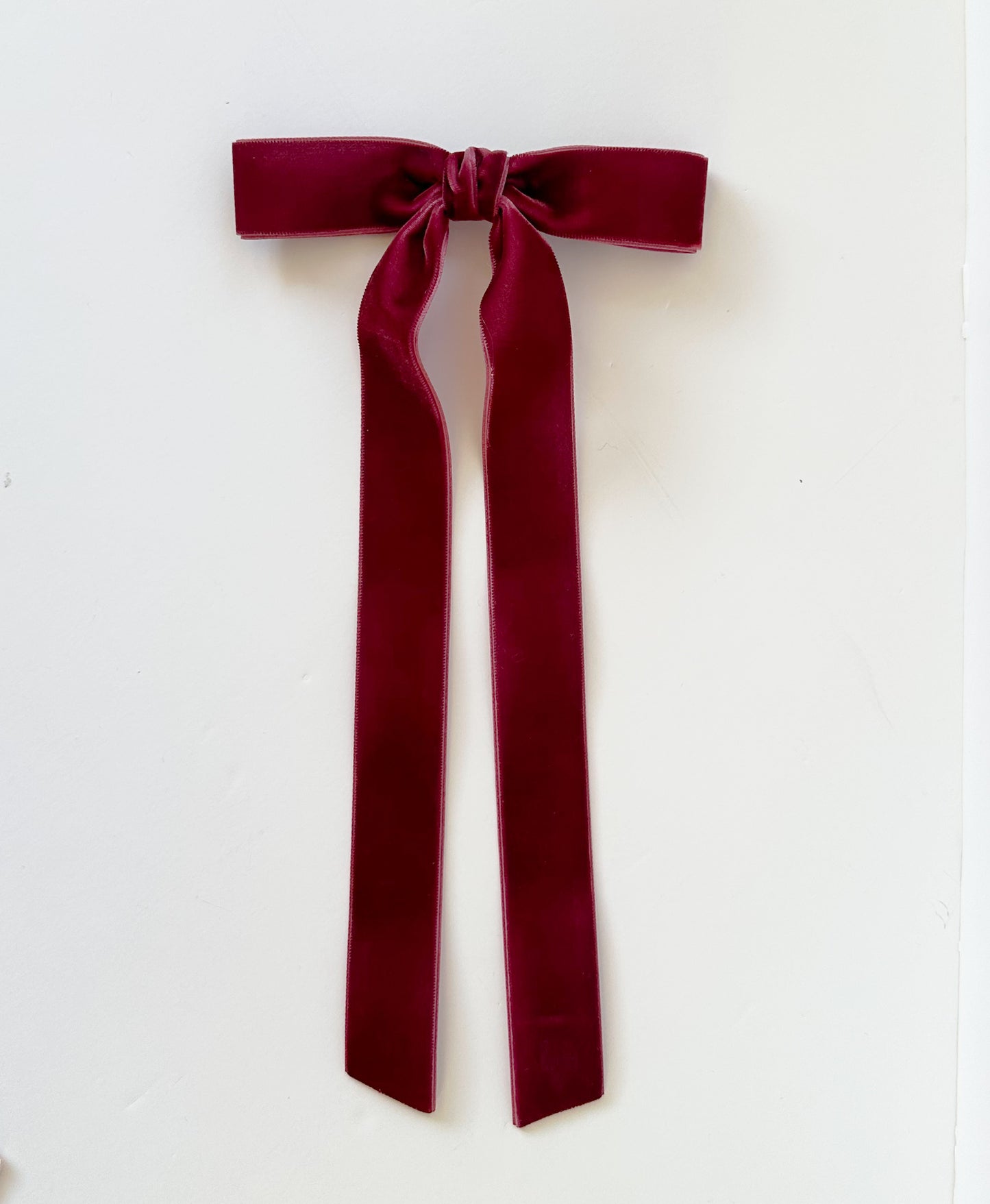 Wine 1”  Velvet Hair Bow