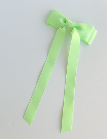 Soft Green solid grosgrain ribbon bows