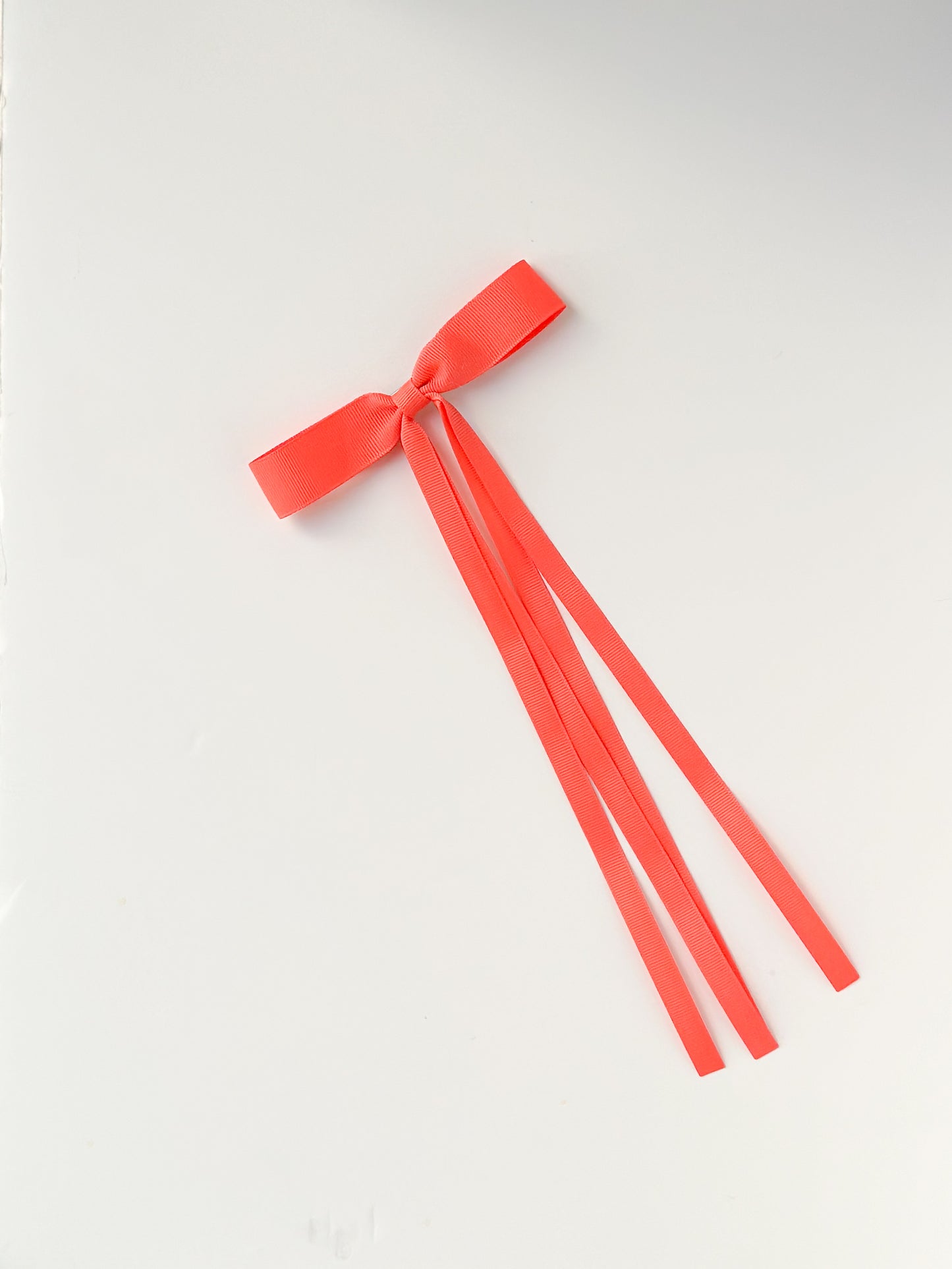 Dark Coral Small grosgrain multi ribbon bows