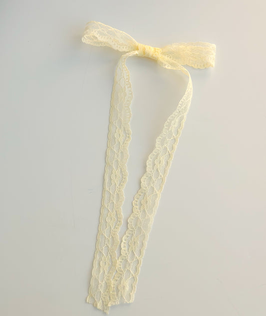 Yellow Small lace Hair Bow