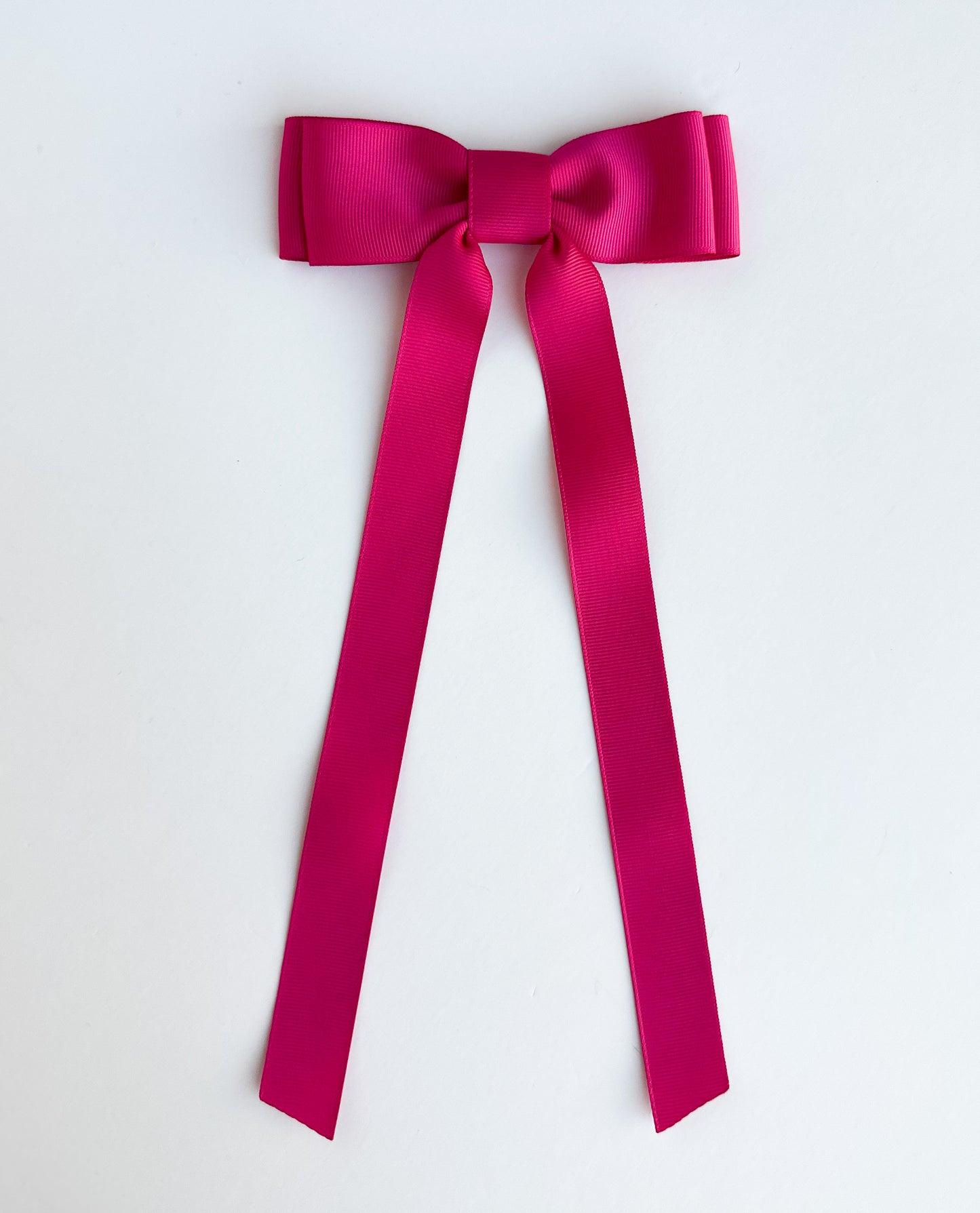 Fuchsia Star solid grosgrain ribbon hair bow