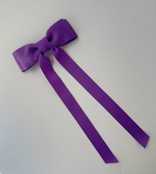 Grape solid grosgrain ribbon bows